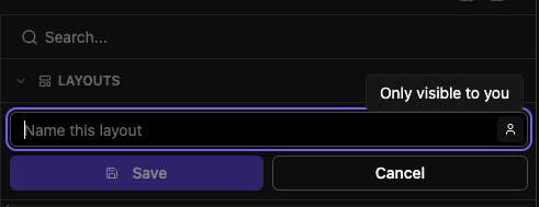 Save Layout