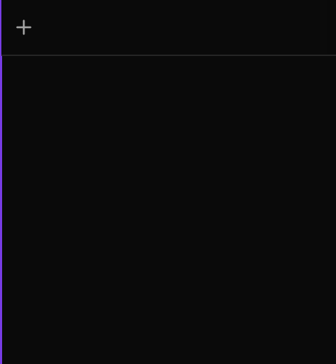 Collapsed sidebar edge handle highlighted on hover