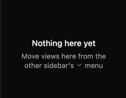 Empty sidebar message