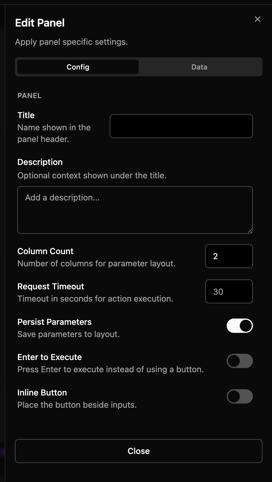 Action Settings