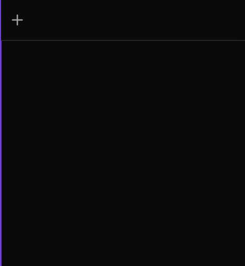 Collapsed sidebar edge handle highlighted on hover