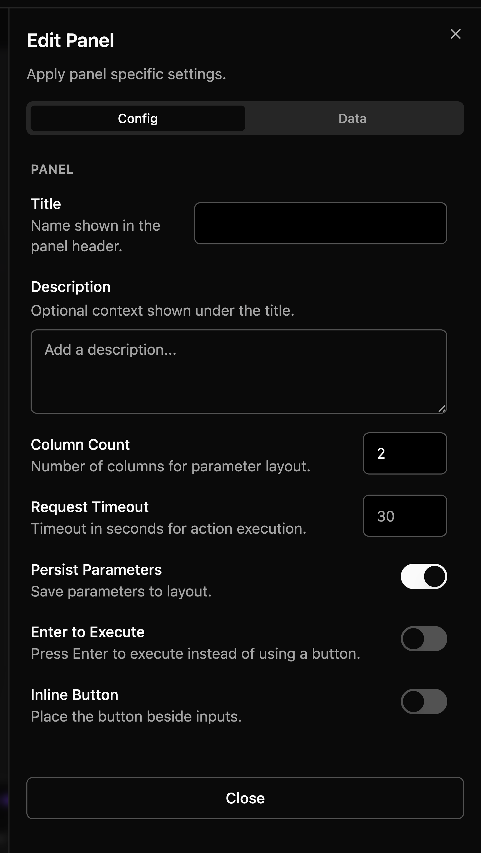 Action Settings