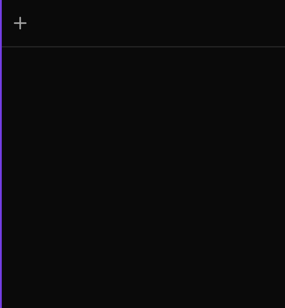 Collapsed sidebar edge handle highlighted on hover
