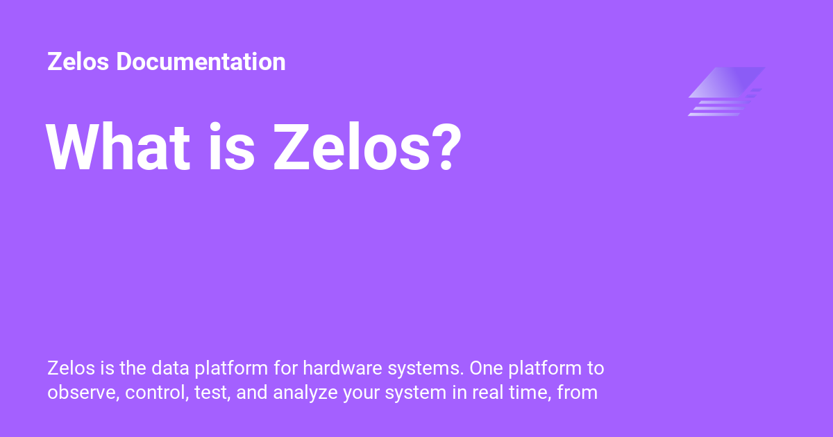 What is Zelos? - Zelos Documentation