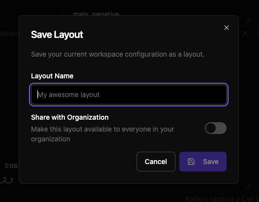 Save Layout Dialog