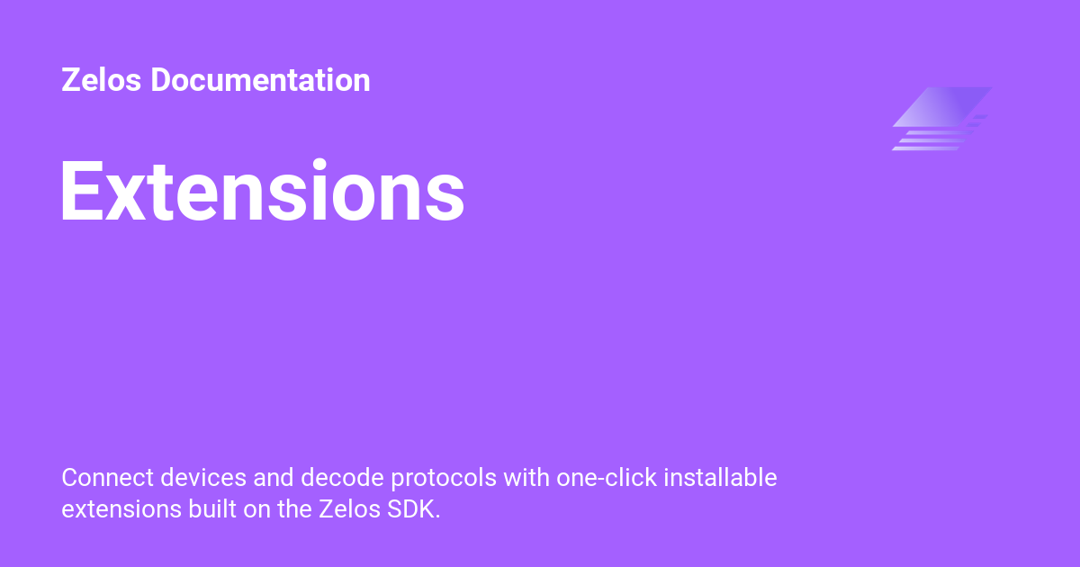 Extensions - Zelos Documentation