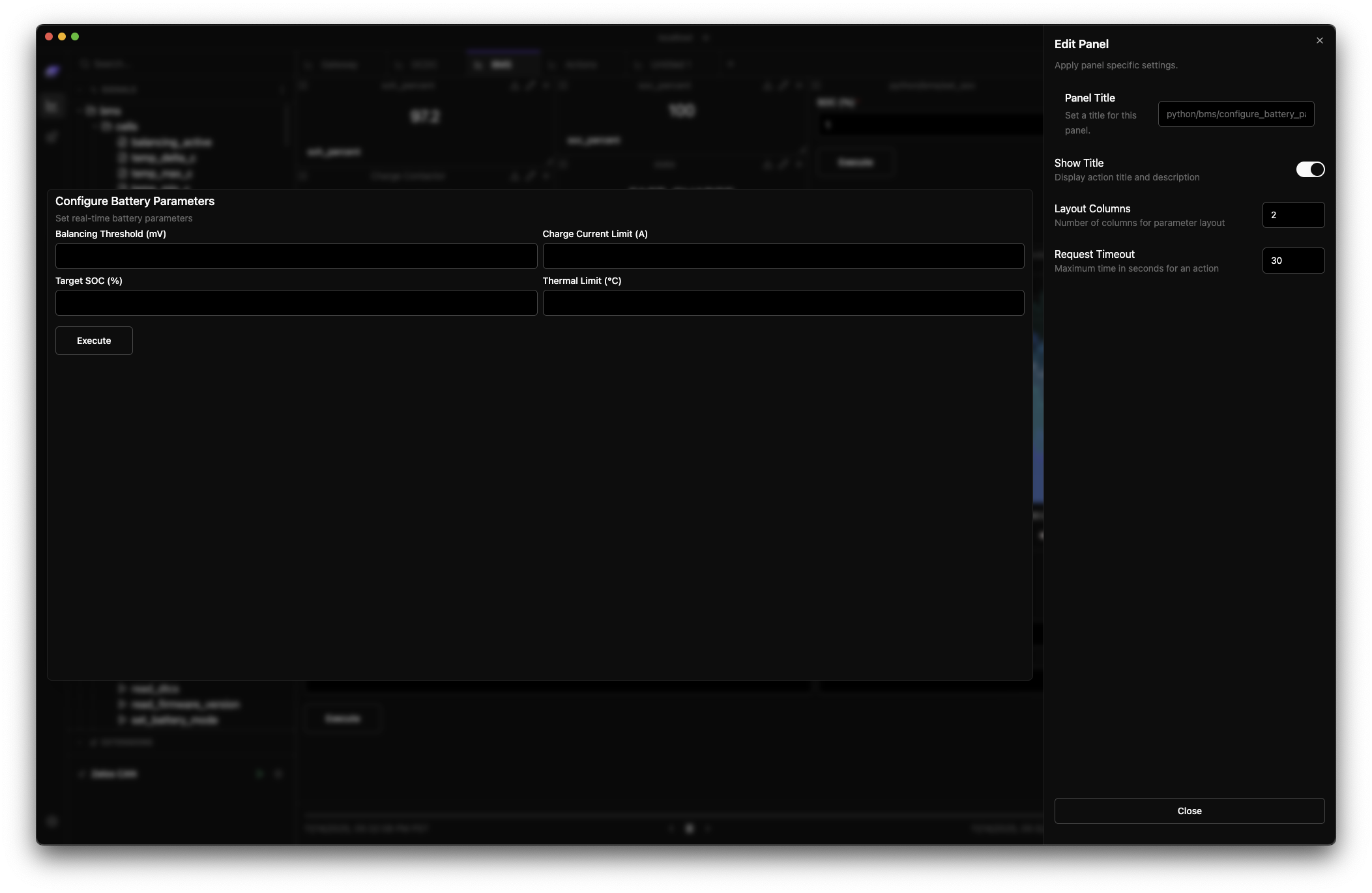 Action Settings